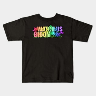 Watch Us Bloom Lotus Rainbow Kids T-Shirt